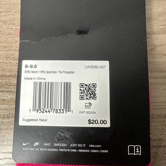 NWT Nike Women Spark Lightweight No Show Run Socks Pink Size Medium (DA3589-667) - Picture 7 of 9